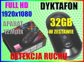 KAMERA SZPIEGOWSKA PILOT FHD DYKTAFON +32GB