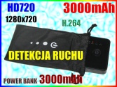 MINI UKRYTA KAMERA 1280x720 HD POWER BANK 3000mAh