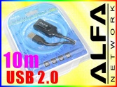 PROFESJONALNY PRZEDŁUŻACZ AKTYWNY ALFA USB 2.0 10m