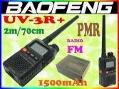 RADIOTELEFON BAOFENG UV-3R+ DUOBANDER VHF UHF PMR + BATERIA 1500mAh