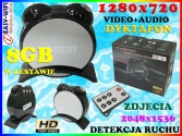 UKRYTA KAMERA ZEGAR HD720 DYKTAFON DETEKCJA RUCHU PILOT + 8GB